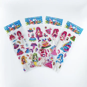 12pcs/pack Aleatoriamente adesivos de desenhos animados para crianças kawaii 3D puffy bolha adesivos de meninos meninas rapazes raparigas presente