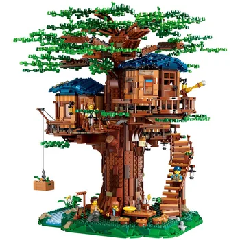 2023 Nova Marca MOC Casa na Árvore O Tempo de Sala de Blocos de Construção Tijolos Cidades Criativas Street View Brinquedos Para Crianças, Presentes de Natal
