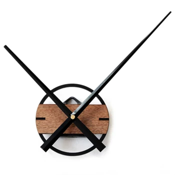 3D Adesivo Silent Grande Relógio de Parede Design Moderno Ponteiro Grande Clássico DIY Relógios de Parede de Madeira do Relógio Para o Quarto de Decoração de Casa