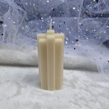 3D Irregular Cilindro de velas a Decoração Home Vela Fazendo entregas Pêndulo DIY de Aromaterapia, Perfumado Vela Moldes de Silicone