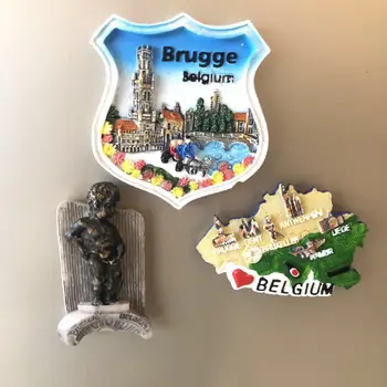 3D Resina Ímãs de Geladeira Brugge, Bélgica Turístico Lembrança Hungria Kapok Budapeste Chili Magnético Frigorífico Decoração de Idéias de presentes