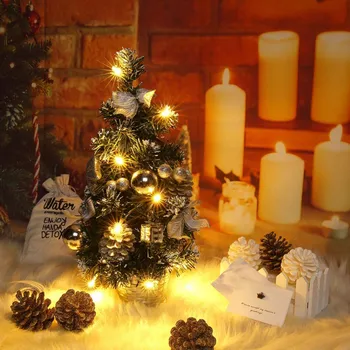 40 Tabela Árvore de Natal de LED Nightlight Luz da Decoração Pinheiro Mini Árvore de Natal Decoração de Natal de Presente de Ano Novo