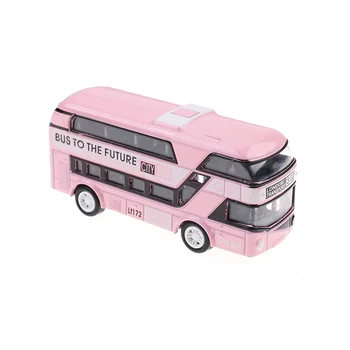5 Cores de Plástico Simulação de dois Andares de Londres de Ônibus de Brinquedo de Crianças Brinquedo Modelo de Carro Fundido de Liga de Brinquedos para Meninos de Presente Decoração