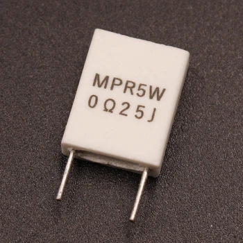 5Pcs de 5 Watts MPRBPR Não-Indutivo de Cimento Resistor 0.0150.0680.10.220.330.250.470.5 RJ Ohm