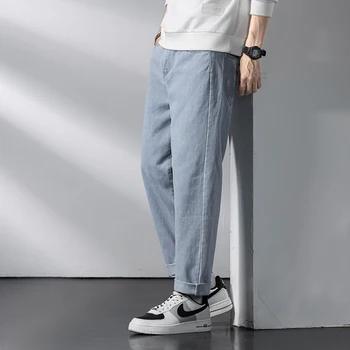 6-Cor calças de Brim dos Homens S-3XL Clássica Marca de Moda Juventude de Grande Perna de Calça 2021 Outono Novo Macho Moda Casual Todos-Jogo de Jeans, Calças