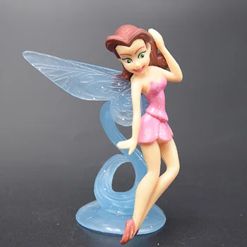 6Pcs/Set 8-10cm de Princesa da Disney Tinker Bell Andersen, Contos de Fadas dos desenhos animados do PVC Figuras de Ação, Bonecos, Estatuetas, Modelo de Brinquedos Presentes