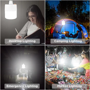 999000W LED Solar do Acampamento do DIODO emissor de Luz de Emergência, Luzes ao ar livre Bulbo Tenda Portátil Lâmpada Buit-in bateria de Peixe Lanterna CHURRASQUEIRA para o Jardim