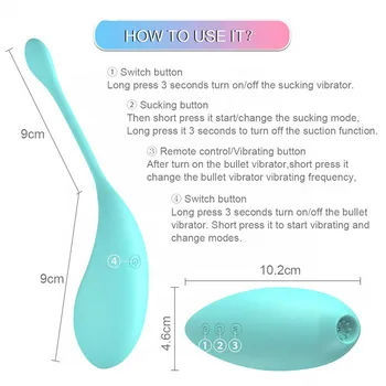 Amor ovo e Chupar o Vibrador de Controle Remoto Estimulador de Clitóris os Brinquedos Sexuais para a Mulher Vibrador Vaginal