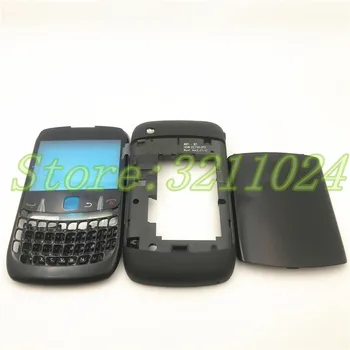 Carcaça completa Capa Para Blackberry Curve 8520 Meio Frontal Moldura de Placa de Bateria Tampa posterior Com o inglês Teclado peças de Reparo