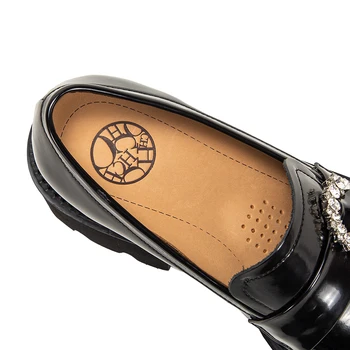 CHCH de 2022, a Nova Mulher de Couro de salto Alto Loafer Sapatos Corretivas Moldar o Equilíbrio de Moda de Espessura com solado de Mulheres da Mary Jane Shoes