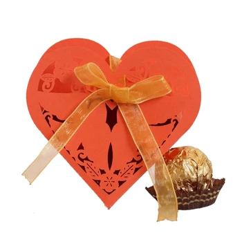 Coração de Presentes Caixas dos Doces Laser Oco Lovebird de Chocolate, Caixa de Papel para o Casamento, o Ano Novo Festa de Aniversário de Embalagens de Decoração de Suprimentos