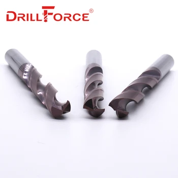 Drillforce 1PC 2mm-22mmx100mm OAL HRC65 Broca inteiriça de metal duro Conjunto de Bits, canal helicoidal de Torção de Broca Para a Liga Dura Inoxidável Ferramenta