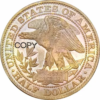 Estados unidos da América 1877 Morgan Meio Dólar Vermelho Cobre Cópia de Réplica Moedas