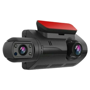 FHD da Câmera do Carro DVR Traço Cam Registro Duplo Oculto Gravador de Vídeo Traço Câmera 1080P Visão Noturna Monitoramento de Estacionamento G-sensor DashCam