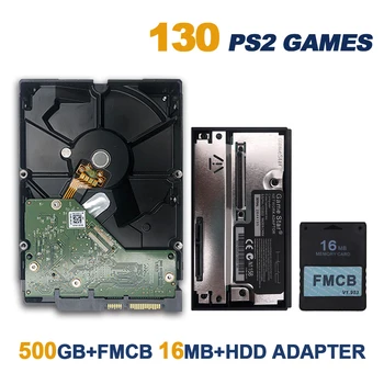 FMCB cartão de Memória 1.953 + Jogo Star HDD SATA adaptador+SATA HDD Unidade de Disco Rígido instalada de jogos para PS2 Playstation 2
