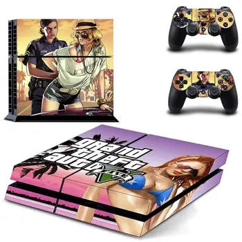 Grand Theft Auto GTA 5 PS4 Adesivo Play station 4 de Pele PS 4 Adesivo Decalque da Tampa Para a PlayStation 4, Console PS4 & Controlador de Peles