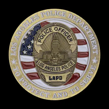 Los Angeles Departamento De Polícia De Lembranças Banhado A Ouro De Moedas Colecionáveis Presente Saint Michael Padrão Comemorativo Desafio Moeda