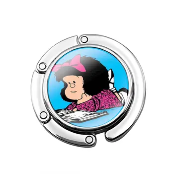 Mafalda Dobrável Bolsa de Gancho para as Mulheres da Tabela de Bolsa de Armazenamento de Dobramento de Decoração de Mesa Gancho