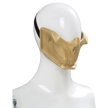 Mortal cos Kombat 11 Cosplay Escorpião de Látex de Gloden Máscara Capacete Masquerade Festa de Halloween Traje Adereços