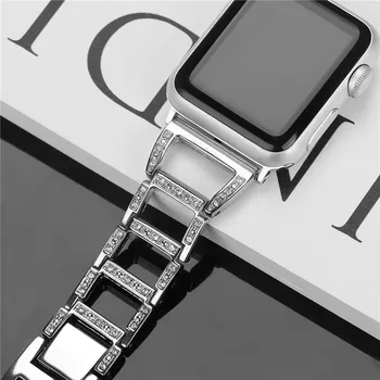Mulheres Removível Bracelete para Apple Faixa de Relógio de Série 8 7 6 SE 5 4 3 Alça Ultra 49mm 41mm 45mm 40mm 44mm 38mm 42mm esteira de Metal