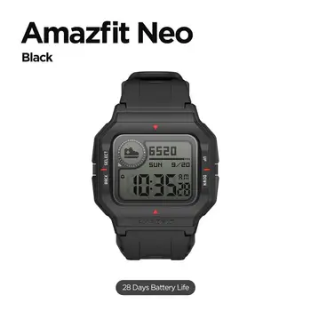 NOVO 2020 Amazfit Neo Smart Watch Bluetooth Smartwatch 5ATM Acompanhamento 28Days a Vida útil da Bateria do Relógio Para Android IOS Telefone