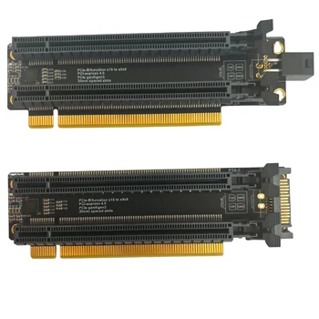 PCI-Express 4.0 x16 1 2 Placa de Expansão Gen4 Gen3 Divisão de Cartão PCIe-Bifurcação x16 para x8x8 20mm Espaçados Ranhuras