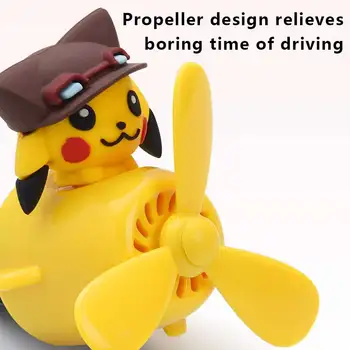 Pokemon Pikachu Carro Ambientador Auto Peças Interiores Fragrância Difusor Piloto Rotary Hélice De Exportação Perfume Decoração Do Carro