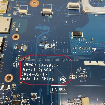 VBW00 LA-9981P Para Dell Inspiron 15R 3537 5537 Laptop placa-Mãe CN-0MXM3Y CN-001RFH Com I3 I5 I7 CPU Radeon HD8670M 2GB GPU