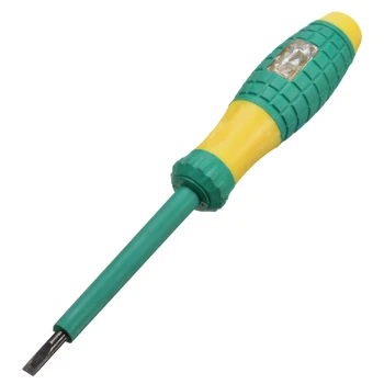 Verde amarelo chave de Fenda Elétrica Testador Caneta de Energia de 220V Detector de Sonda Indústria Teste de Tensão de Caneta com Diâmetro de 4mm Ferramenta Mão