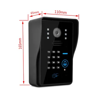 Yobang de Segurança Tuya Aplicativo Remoto Desbloquear senha do Monitor de RFID Câmera com Fio 7 Tela 1080P de Vídeo Campainha Porta Telefone de Intercomunicação