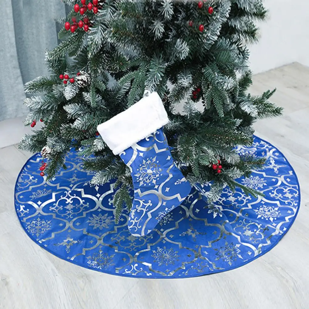Venda Grande árvore de natal saia da tampa da base atraente poliéster belo  padrão de floco de neve árvore tapete para casa - Casa & Jardim /  