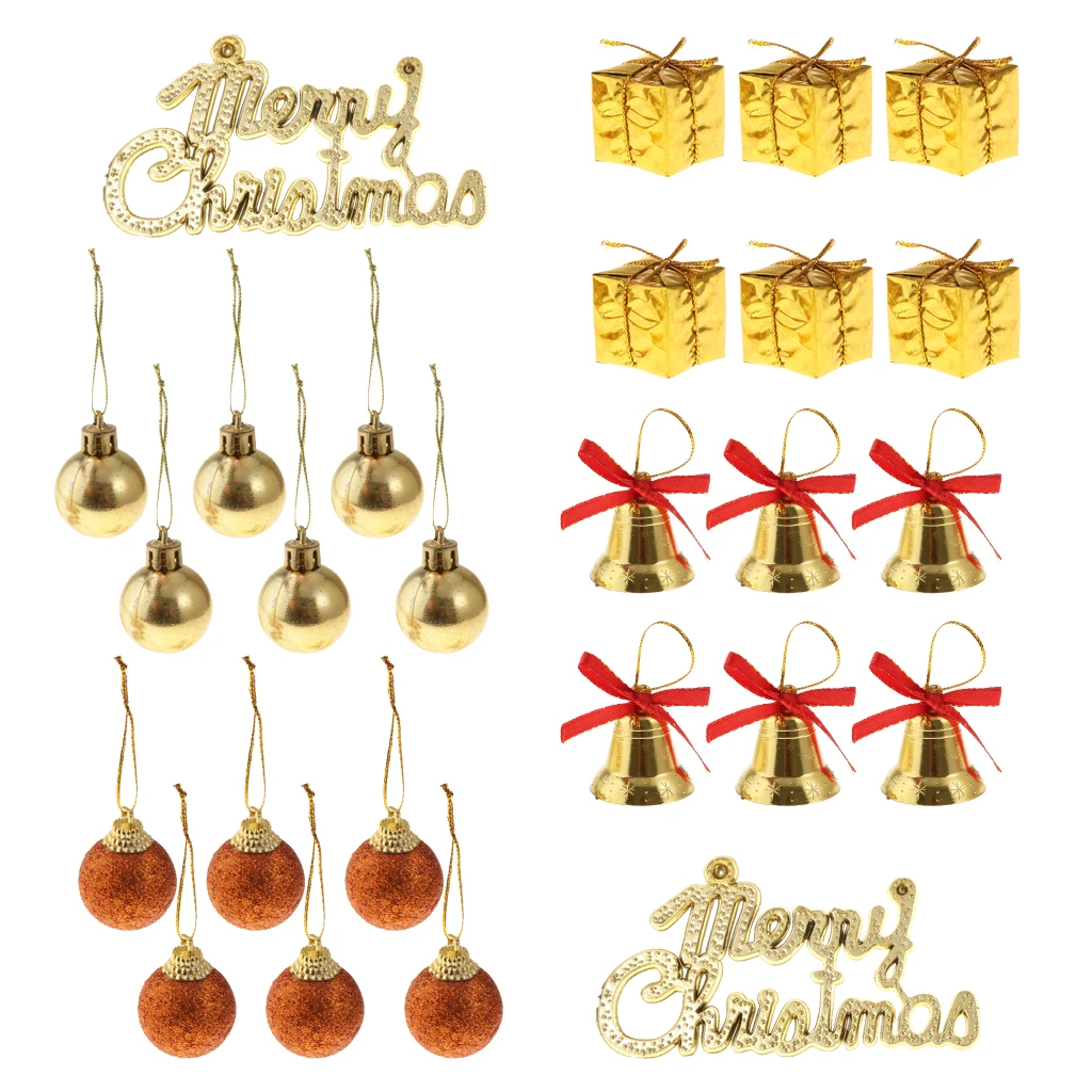 Venda Conjunto de 26pcs misto bolas de natal enfeites de árvore de natal  decoração de suspensão - Casa & Jardim / 